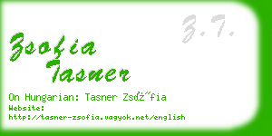 zsofia tasner business card